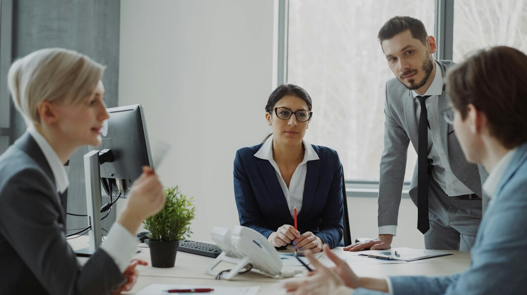 corporate executives discussing strategy