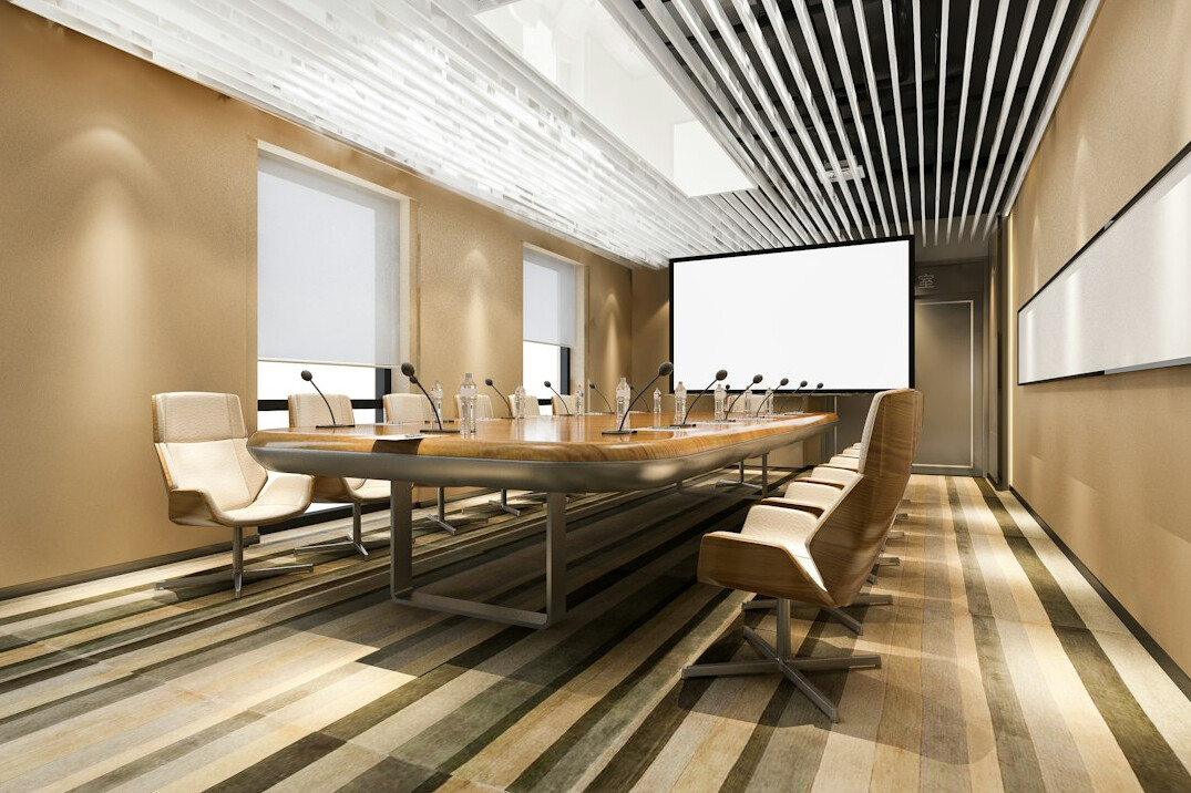 corporate boardroom meeting